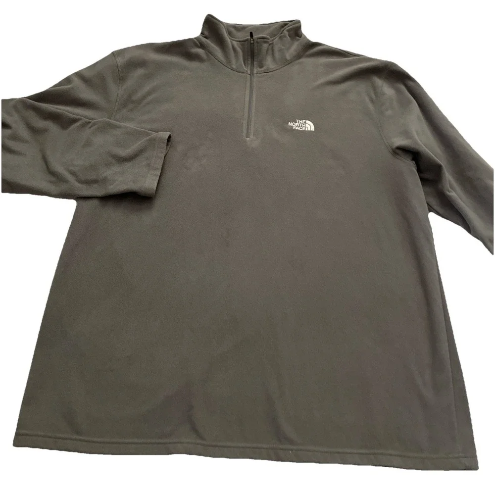 The North Face Men's TKA 100 1/4 Zip Fleece Pullover‎ Gray XXL